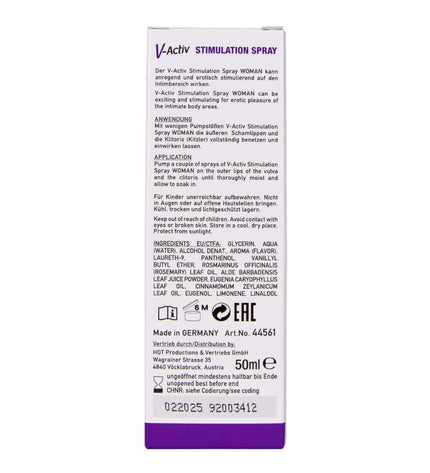 HOT - V-ACTIV SPRAY STIMULANT POUR FEMME 50 ML by HOT