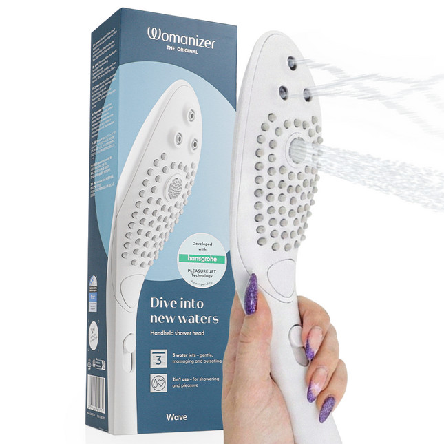 WOMANIZER - POMMEAU DE DOUCHE STIMULANT CLITORIAL WAVE BLANC by WOMANIZER