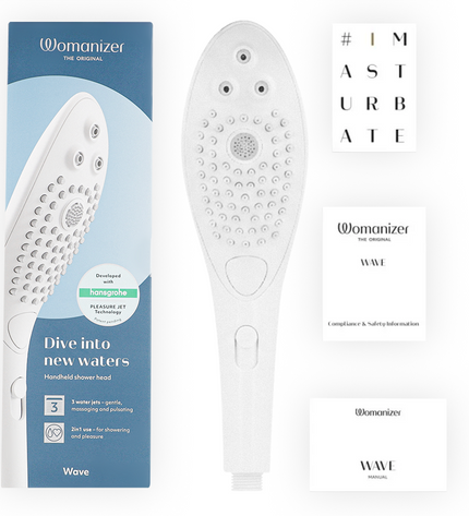 WOMANIZER - POMMEAU DE DOUCHE STIMULANT CLITORIAL WAVE BLANC by WOMANIZER