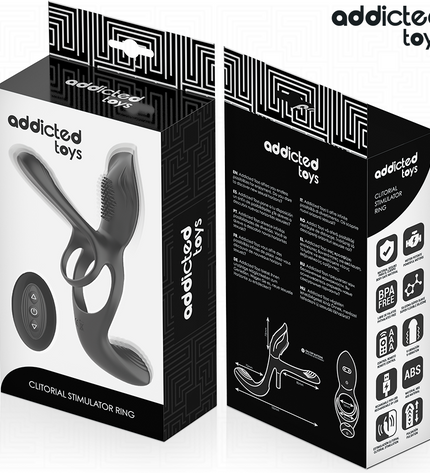 ADDICTED TOYS - ANNEAU DOUBLE PÉNIS AVEC STIMULATEUR CLITORIAL by ADDICTED TOYS