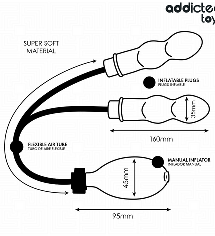 ADDICTED TOYS - PLUG ANAL DOUBLE GONFLABLE MODÈLE 1 by ADDICTED TOYS