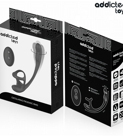 ADDICTED TOYS - PLUG ANAL AVEC VIBRATION, ONDULATION À 360° ET STIMULATEUR DE TESTICULES by ADDICTED TOYS
