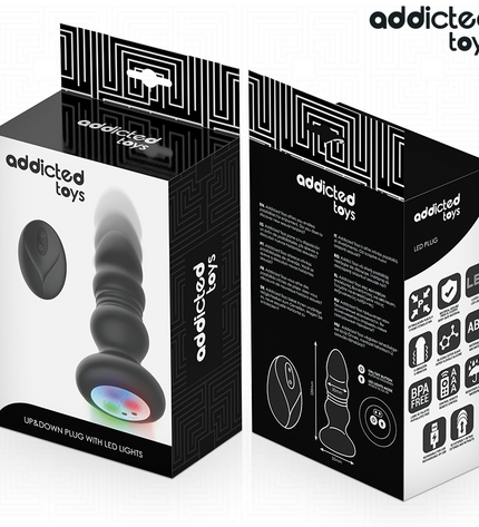 ADDICTED TOYS - PLUG ANAL ROTATIF ET VIBRANT, TÉLÉCOMMANDE AVEC LUMIÈRE LED by ADDICTED TOYS