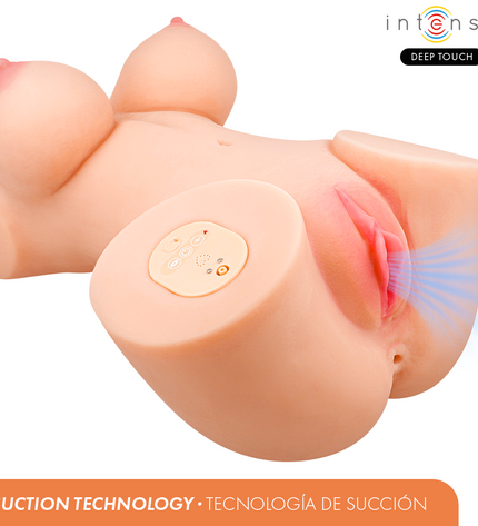 INTENSE DEEP TOUCH - VERO TORSE, VAGIN AVEC SUCCION, CHALEUR, VIBRATION ET EFFETS VOCAUX AVEC TÉLÉCOMMANDE 5,5 KG by INTENSE BODIES & MASTURBATORS
