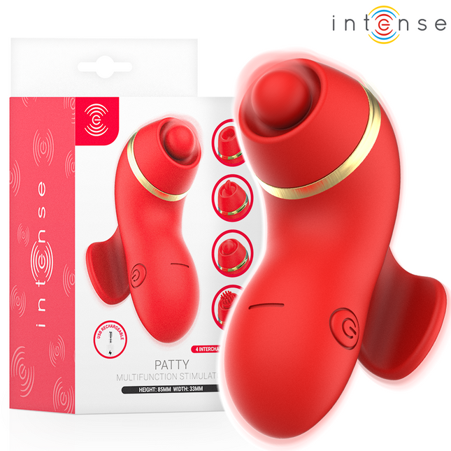 INTENSE - PATTY STIMULATEUR AVEC 4 TÊTES : SUCCION, TAPOTER, GRIFFER ET LÉCHER by INTENSE HIGH TECH