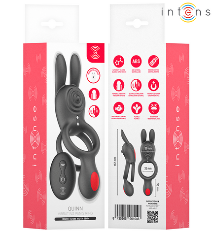 INTENSE - QUINN DOUBLE VIBRATION ANNEAU AVEC TÉLÉCOMMANDE by INTENSE FOR HIM
