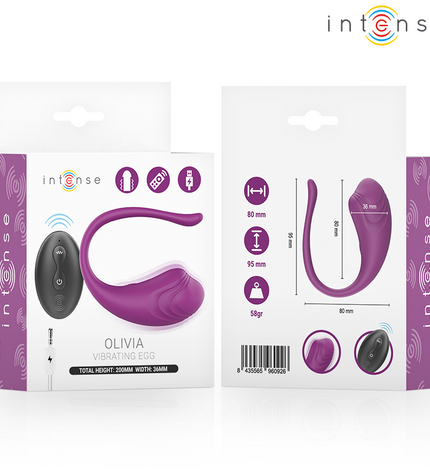 INTENSE - OLIVIA ŒUF VIBRANT PURPLE AVEC TÉLÉCOMMANDE by INTENSE REMOTE CONTROL