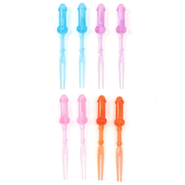 DIABLO PICANTE - BROCHETTES DE PÉNIS COLORÉES 8 UNITÉS by DIABLO PICANTE