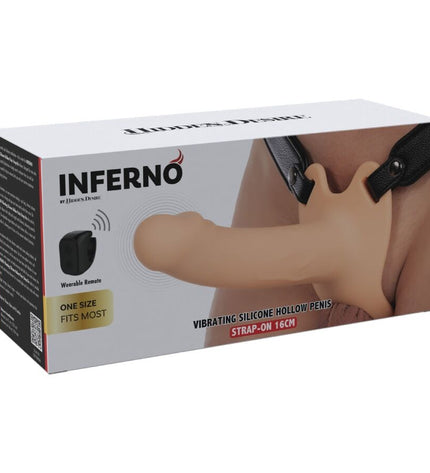 HIDDEN DESIRE - INFERNO MANCHON PÉNIS VIBRANT AVEC STRAP-ON 16 CM by HIDDEN DESIRE