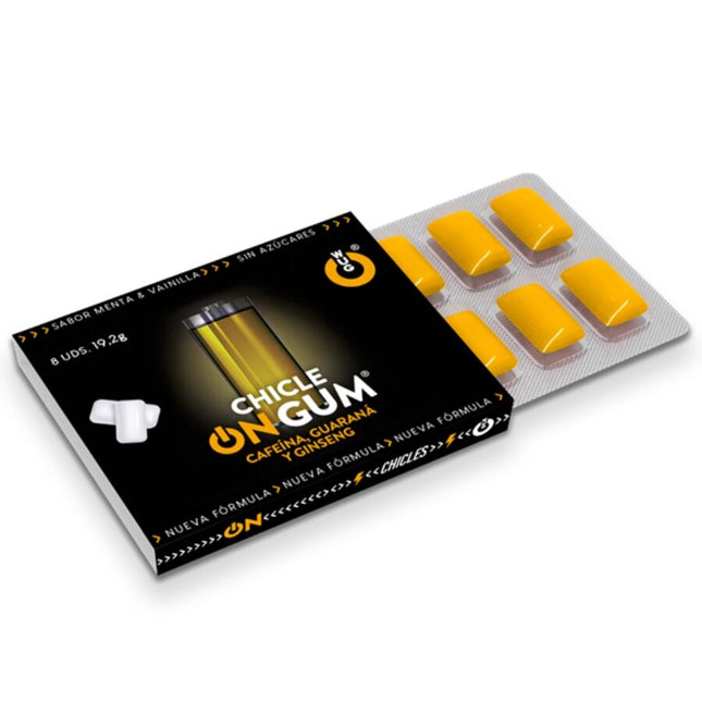 WUG GUM - ON À LA CAFÉINE, AU GINSENG ET À LA GOMME DE GUARANA 1 X 8 UNITÉS by WUG GUM