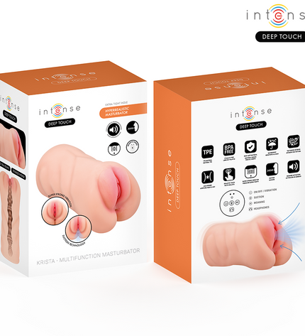 INTENSE DEEP TOUCH - KRISTA MASTURBATEUR VAGINAL AVEC SUCCION, VIBRATION ET EFFET VOCAL 1,2 KG by INTENSE BODIES & MASTURBATORS