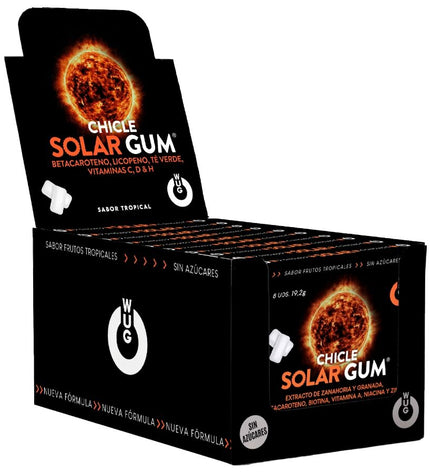 WUG GUM - SOLAR BRONZAGE SOLAIRE À LA GOMME | PRÉSENTOIR 12 X 8 UNITÉS by WUG GUM