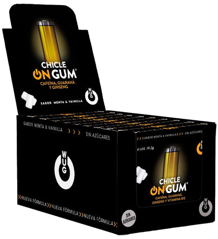 WUG GUM - ON À LA CAFÉINE, AU GINSENG ET À LA GOMME DE GUARANA | PRÉSENTOIR 12 X 8 UNITÉS by WUG GUM