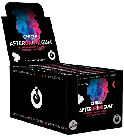 WUG GUM - AFTER DRINK GUEULE DE BOIS APRÈS L'ALCOOL | PRÉSENTOIR 12 X 8 UNITÉS by WUG GUM