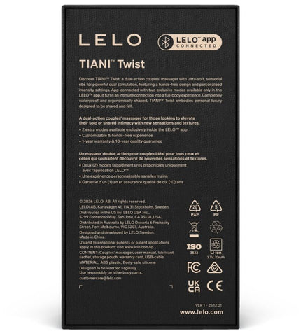 LELO - TIANI TWIST COUPLES VIBRATEUR EN MOUSSE by LELO