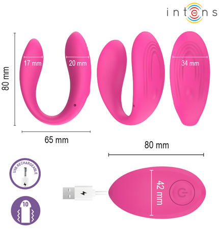 INTENSE - NORA STIMULATEUR À PINCE VIBRANTE ROSE by INTENSE REMOTE CONTROL
