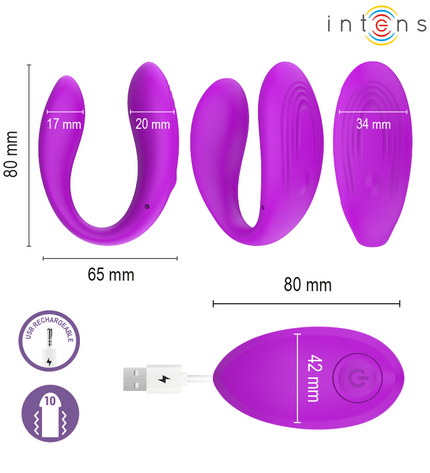INTENSE - NORA STIMULATEUR À PINCE VIBRANTE VIOLET by INTENSE REMOTE CONTROL