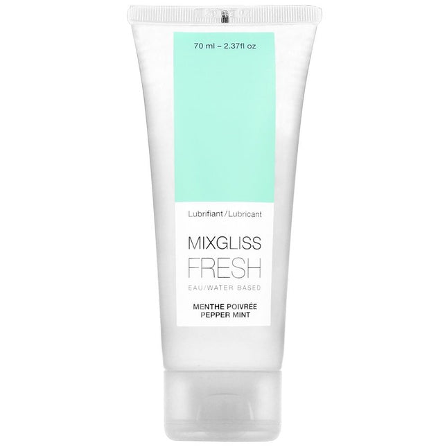 MIXGLISS - LUBRIFIANT BASE D'EAU EFFET FROID SAVEUR MENTHE 70 ML - Concombre Boutique