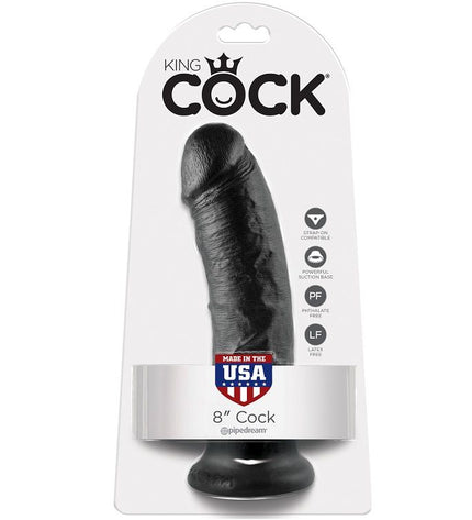 KING COCK - 8 GODE NOIR 20.3 CM - Concombre Boutique