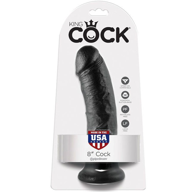 KING COCK - 8 GODE NOIR 20.3 CM - Concombre Boutique