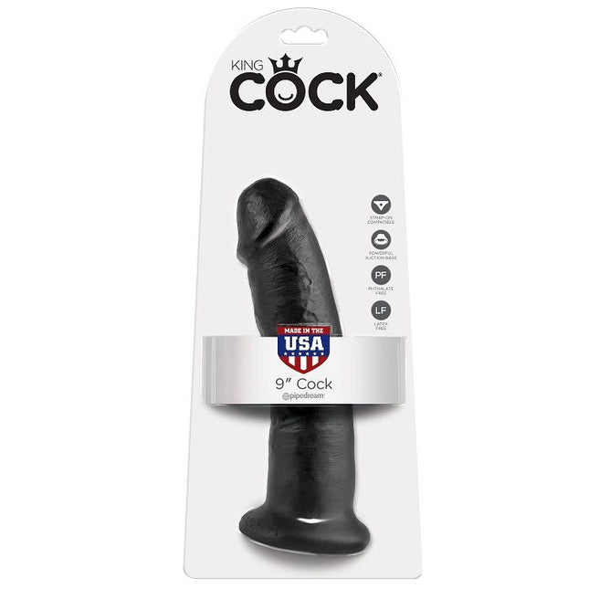KING COCK - 9 GODE NOIR 22.9 CM - Concombre Boutique