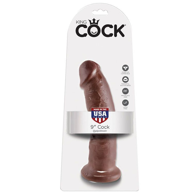 KING COCK - 9 GODE MARRON 22.9 CM - Concombre Boutique
