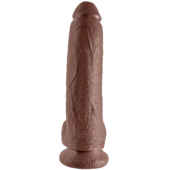 KING COCK - 9 GODE MARRON AVEC BOULES 22.9 CM - Concombre Boutique