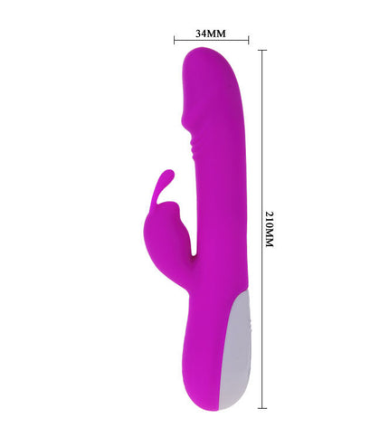 PRETTY LOVE - FLIRTATION VIBRATEUR ROBERT AVEC STIMULATEUR DE CLITORIS - Concombre Boutique