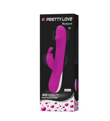 PRETTY LOVE - FLIRTATION VIBRATEUR ROBERT AVEC STIMULATEUR DE CLITORIS - Concombre Boutique