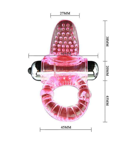 BAILE - ANNEAU PÉNIS VIBRATEUR ROSE SWEET ABS 10 RYTHMES