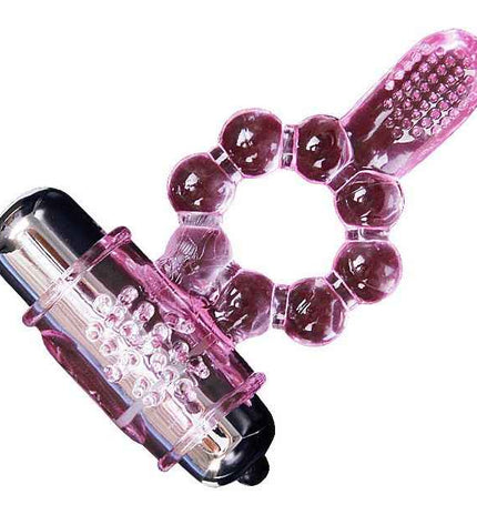 BAILE - ANNEAU SILICONE 10 RYTHMES DE LANGUE AVEC VIBRATION ROSE