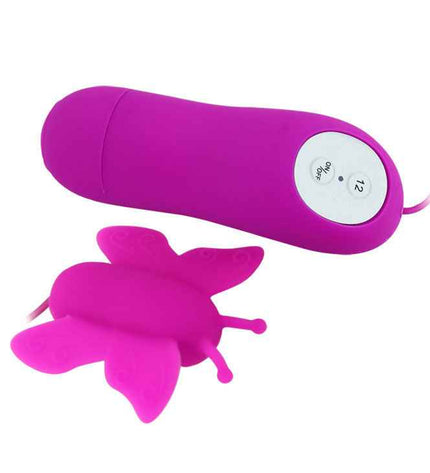 BAILE - LOVE EGGS STIMULATEUR DE CLITORIS PAPILLON 12 VITESSES TÉLÉCOMMANDE LILAS