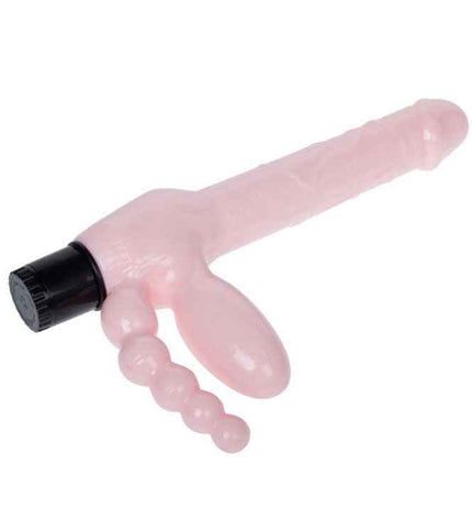 BAILE - HARNAIS SANS CORDE TPR AVEC VIBRATION ET STIMULATION ANAL 25.4 CM