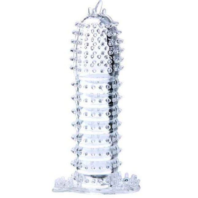 BAILE - GAINE PÉNIENNE AVEC POINTS STIMULANTS TRANSPARENTS 14 CM - Concombre Boutique