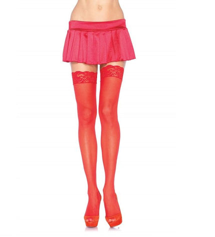 LEG AVENUE - COLLANT ROUGE AVEC HAUT EN DENTELLE - Concombre Boutique