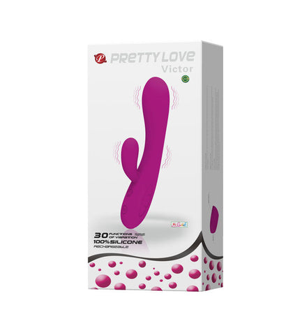PRETTY LOVE - SMART VIBRATEUR VICTOR AVEC STIMULATEUR DE CLITORIS - Concombre Boutique