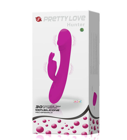 PRETTY LOVE - SMART VIBRATEUR AVEC LAPIN 30 MODES CHASSEUR - Concombre Boutique