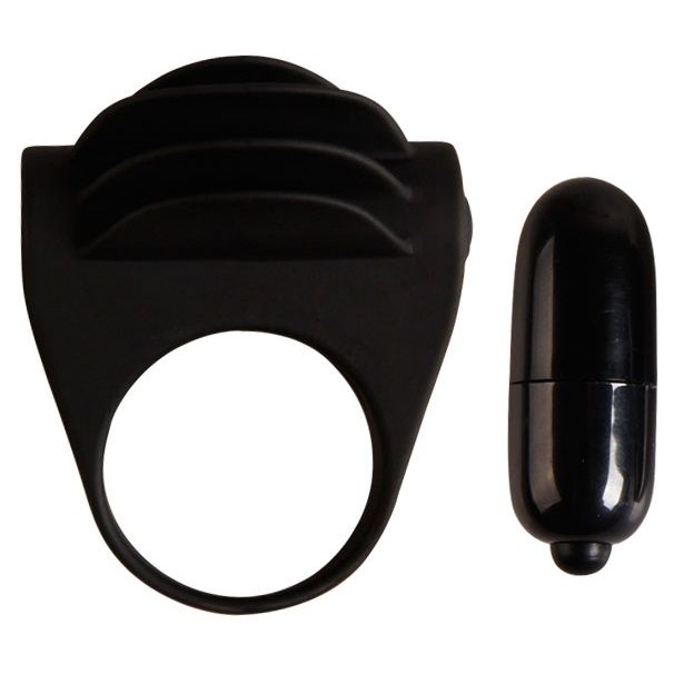 PRETTY LOVE - ANNEAU VIBRATEUR NOIR CHESTER - Concombre Boutique