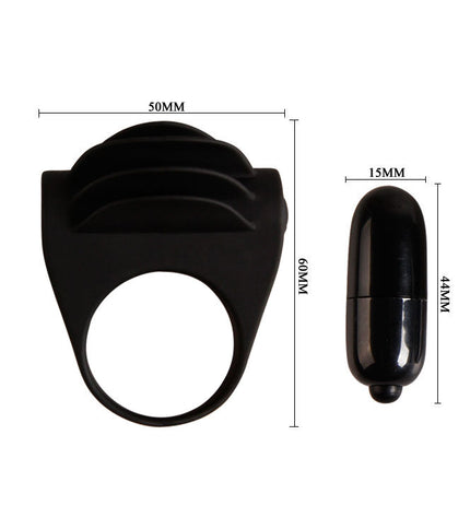 PRETTY LOVE - ANNEAU VIBRATEUR NOIR CHESTER - Concombre Boutique