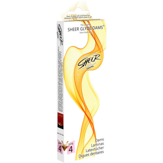SHEER GLYDE - DAMS LAMINAS LATEX SEXE ORAL FRAISE - Concombre Boutique