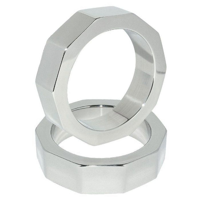 METAL HARD - ANNEAU DE PÉNIS ET DÉCROU DE TESTICULE 50 MM - Concombre Boutique