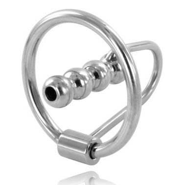 METAL HARD - ANNEAU DE GLAND EN AVEC BOUCHON URÉTRAL 30MM - Concombre Boutique