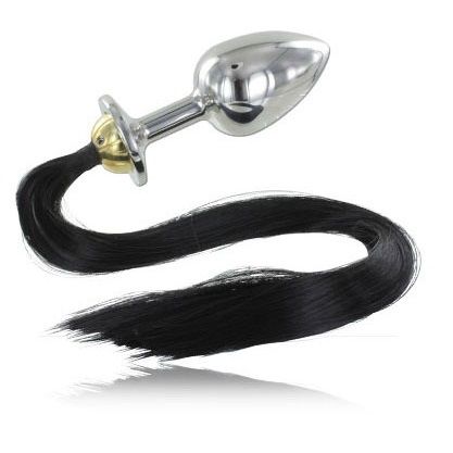 METAL HARD - PLUG ANAL EN ACIER METALHARD AVEC QUEUE 8,89CM - Concombre Boutique