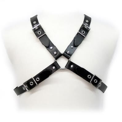 HARNAIS EN CUIR POUR HOMMES - BOUCLE NOIRE - Concombre Boutique