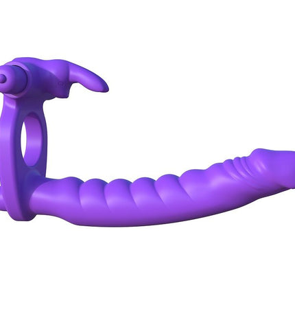 FANTASY C-RINGZ - SILICONE DOUBLE VIBRATOR RABBIT - Concombre Boutique