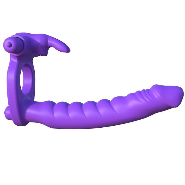 FANTASY C-RINGZ - SILICONE DOUBLE VIBRATOR RABBIT - Concombre Boutique