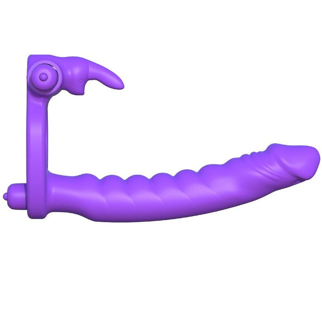 FANTASY C-RINGZ - SILICONE DOUBLE VIBRATOR RABBIT - Concombre Boutique