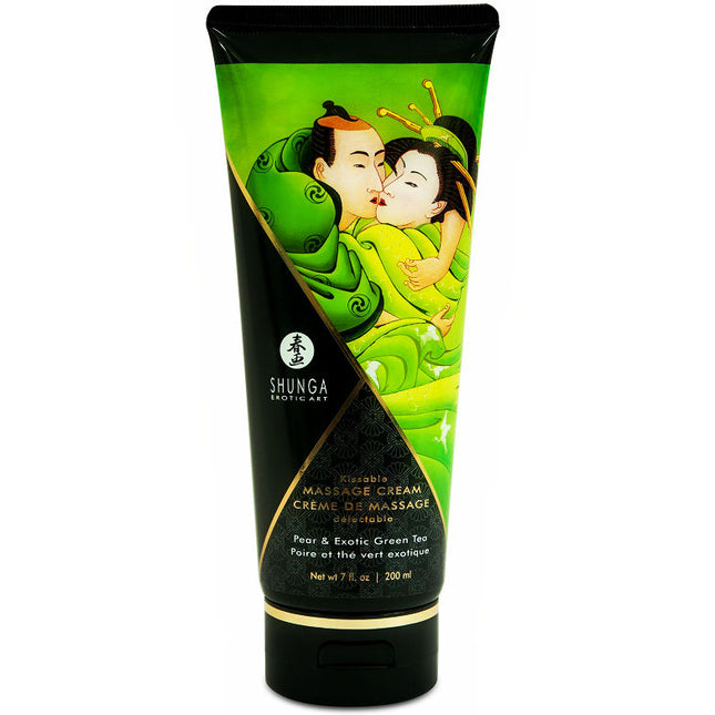 SHUNGA - CRÈME DE MASSAGE POIRE & THÉ VERT 200 ML - Concombre Boutique