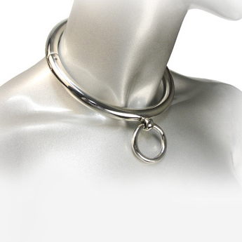 METAL HARD - COLLIER BDSM AVEC ANNEAU 18CM - Concombre Boutique