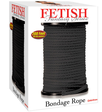 FETISH FANTASY SERIES - CORDE DE BONDAGE NOIRE 60,96 MÈTRES - Concombre Boutique
